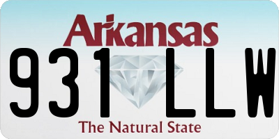 AR license plate 931LLW
