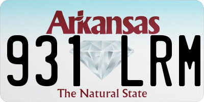 AR license plate 931LRM