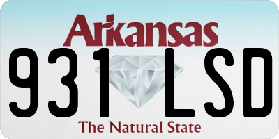 AR license plate 931LSD
