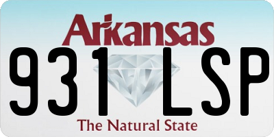 AR license plate 931LSP