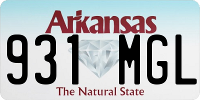 AR license plate 931MGL