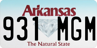 AR license plate 931MGM
