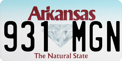 AR license plate 931MGN