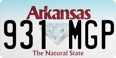 AR license plate 931MGP