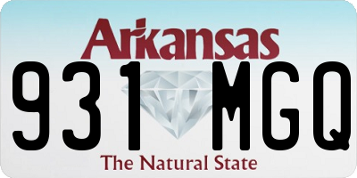 AR license plate 931MGQ