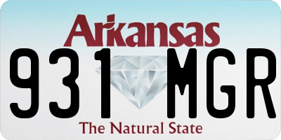 AR license plate 931MGR