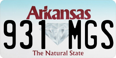 AR license plate 931MGS
