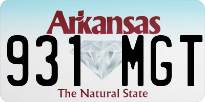 AR license plate 931MGT