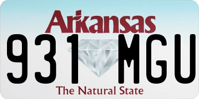 AR license plate 931MGU