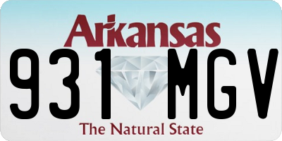 AR license plate 931MGV