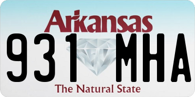 AR license plate 931MHA
