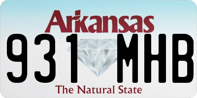 AR license plate 931MHB