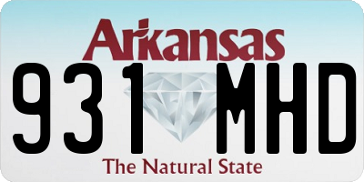 AR license plate 931MHD