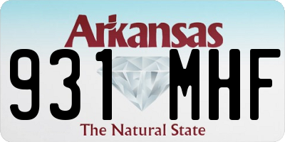 AR license plate 931MHF