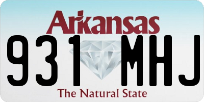 AR license plate 931MHJ