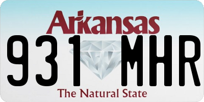 AR license plate 931MHR