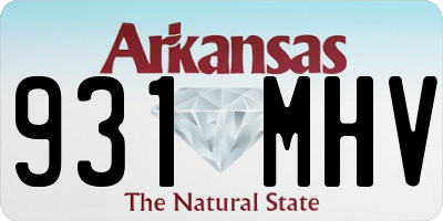 AR license plate 931MHV