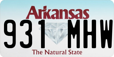 AR license plate 931MHW