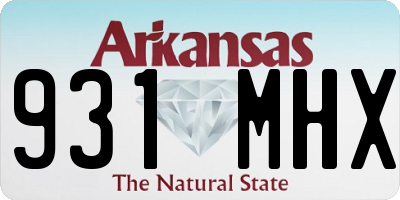 AR license plate 931MHX
