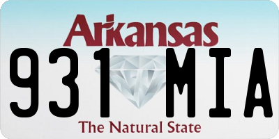 AR license plate 931MIA