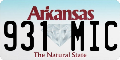 AR license plate 931MIC