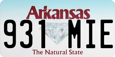AR license plate 931MIE