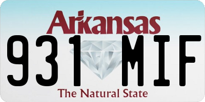 AR license plate 931MIF