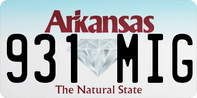 AR license plate 931MIG