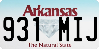 AR license plate 931MIJ