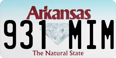 AR license plate 931MIM