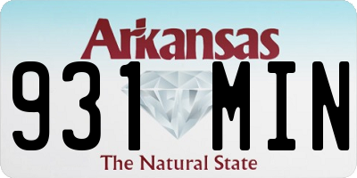 AR license plate 931MIN