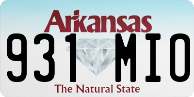 AR license plate 931MIO