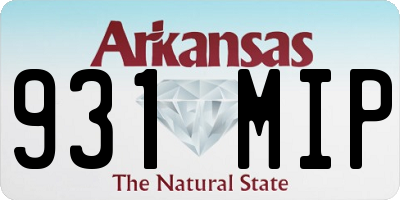 AR license plate 931MIP