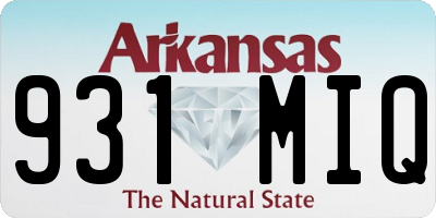 AR license plate 931MIQ