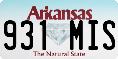 AR license plate 931MIS