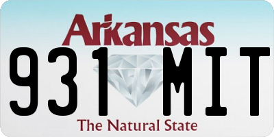 AR license plate 931MIT