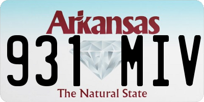 AR license plate 931MIV