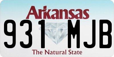 AR license plate 931MJB