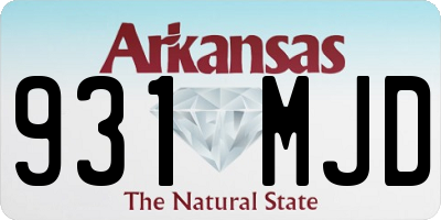 AR license plate 931MJD