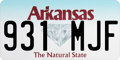 AR license plate 931MJF