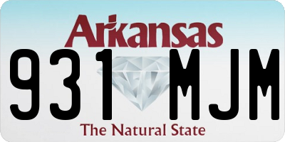 AR license plate 931MJM