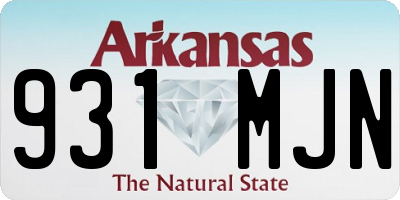 AR license plate 931MJN