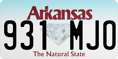 AR license plate 931MJO