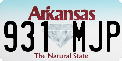 AR license plate 931MJP
