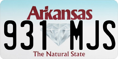 AR license plate 931MJS