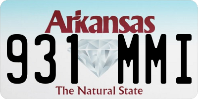 AR license plate 931MMI