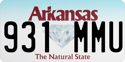 AR license plate 931MMU