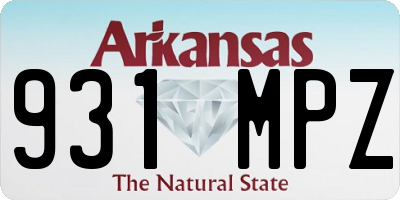 AR license plate 931MPZ