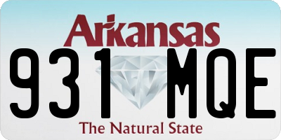 AR license plate 931MQE