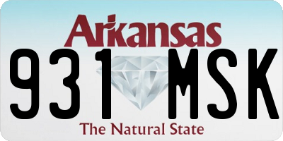 AR license plate 931MSK